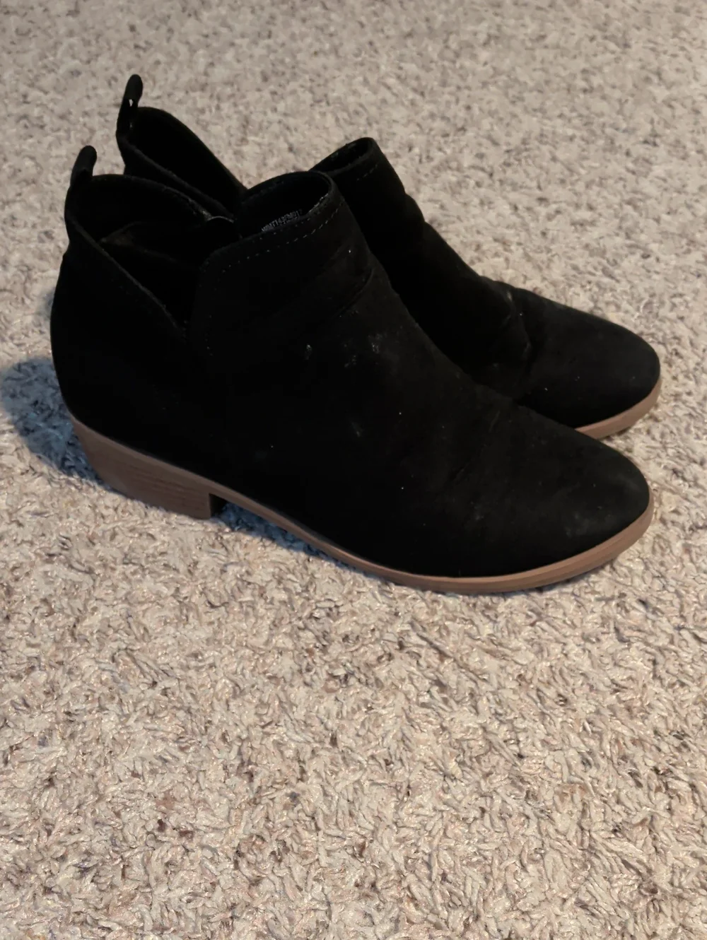 Women’s Black Suede Ankle Booties - Classic Everyday Style
